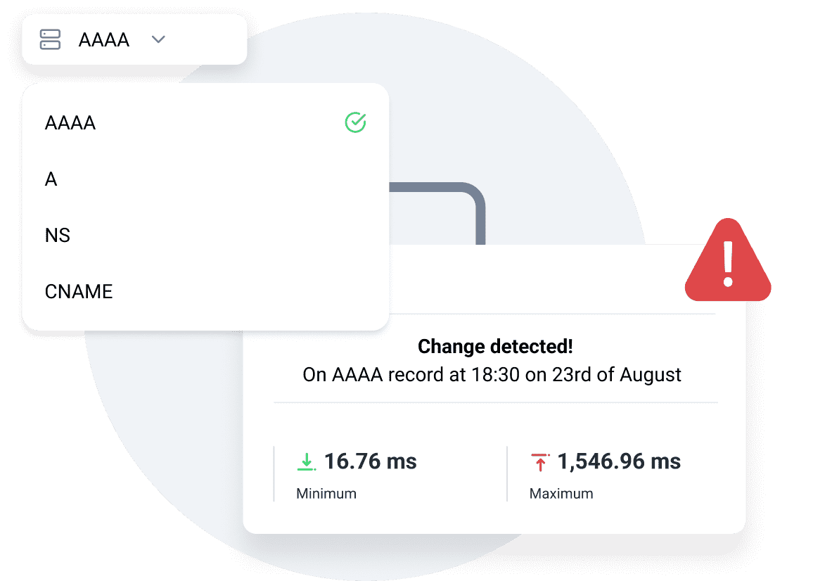 Monitor all DNS records.